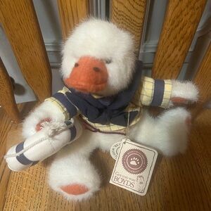 Boyds White and Orange Plush Duck in Sailor Outfit “Webb Q. Wattley”